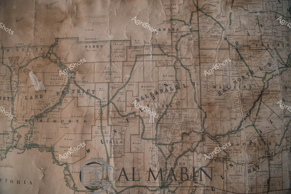Vintage cartographic treasure unfolds across this weathered administrative map of New South Wales, revealing intricate district boundaries, parish divisions, and regional infrastructure. Soft sepia tones and delicate line work trace the complex geographical tapestry of rural landholdings, with elegant typography marking counties like Tintworth, Perry, and Argyle. Thin green lines delineate cadastral boundaries, waterways, and potential transportation routes, providing a fascinating glimpse into the systematic mapping of agricultural territories during colonial expansion. The map's fragile surface tells a silent story of land division, rural development, and the bureaucratic processes that shaped rural New South Wales in the late 19th or early 20th century. Each carefully inscribed district represents potential farmland, pastoral lease, or agricultural potential waiting to be developed.